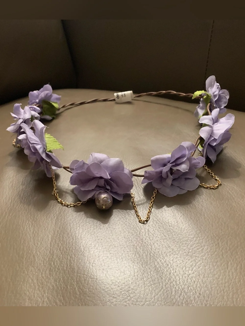 Claire's Lavender Floral 🪻Halo with Gold 💛Accent Chain